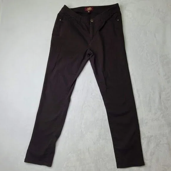One 5 One Womens Size 12 Authentic Denim Brown Stretch Pants - Picture 12 of 12